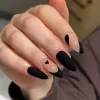 24pcs press on nails  Long Almond Blue Line Love Flower Lattice Print Fake Nail french tip press on nails cute nail - Image 10