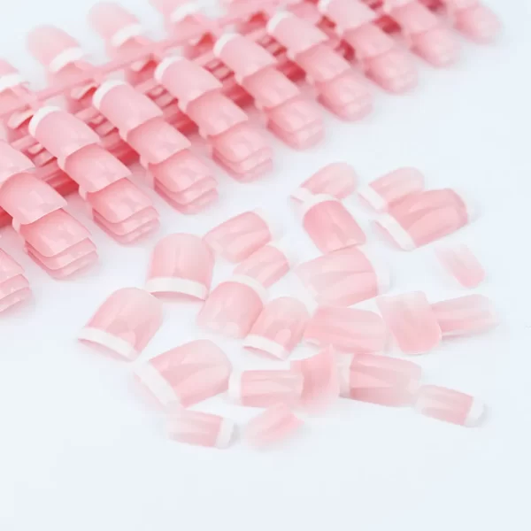 24/120Pcs Nude White French Fake Nail Short Square Nail Tips Fashion Wearable False Nails Simple Full Cover Press on Nails - Image 10
