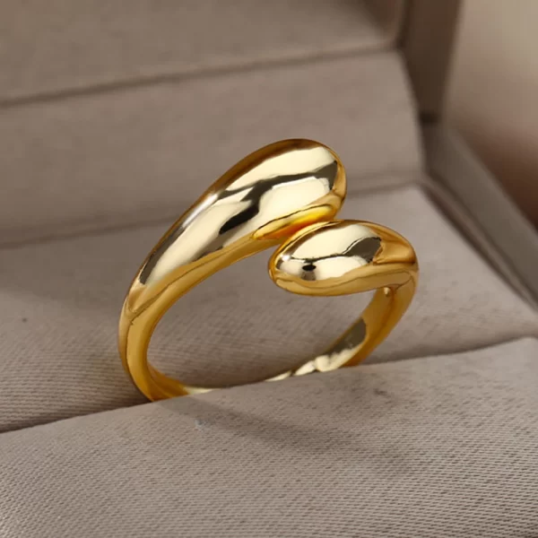 Stainless Steel Rings For Women Men Gold Color Hollow Wide Open Ring Female Male Fashion Wedding Party Finger Jewelry Gift 2024 - Image 37