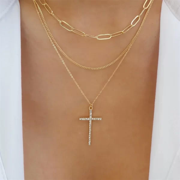 Vintage Fashion Punk Thick Chain Head Coin Lock Pendant Necklace For Women Female Multilevel Gold-plate Hip Hop Jewelry Gfit - Image 26