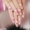 24pcs Artificial Acrylic Nail Art Fake Nails Full Coverage Removable Press on Nails Halloween Pumpkin Skull Moon False Nail Tip - Image 8