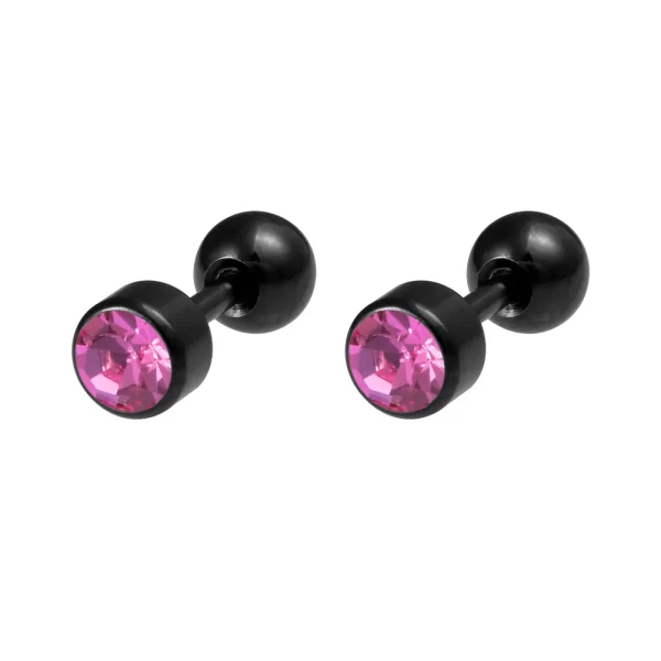 1 Pair Medical Stainless Steel Crystal Screw Round Ball Stud Earrings Ear Bone Nail Cartilage Earring Ear Piercing Body Jewelry - Image 10