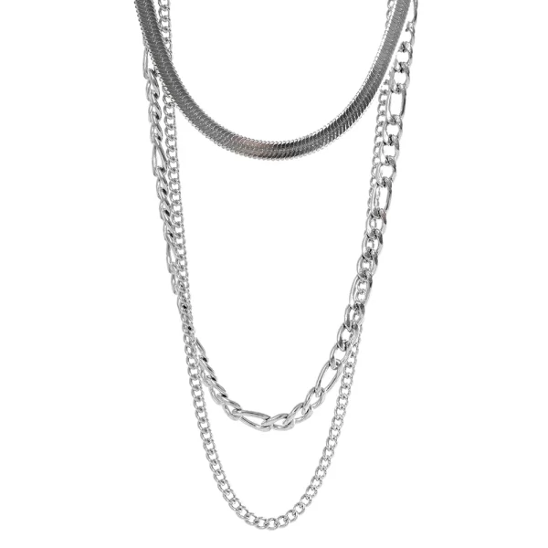 Yhpup Stainless Steel Chain Layered Necklace Separated Set for Women Statement Golden Metalic Waterproof Collar Necklace Jewelry - Image 6
