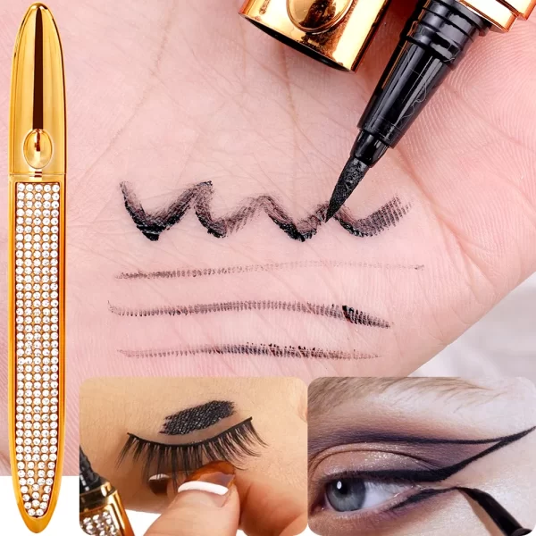 2 In 1 Self Adhesive Eyelashes Eyeliner Pencil Long Lasting No Glue Non Magnetic Quick Drying Eyelashes Sticking  Eye Liner Pen - Image 5