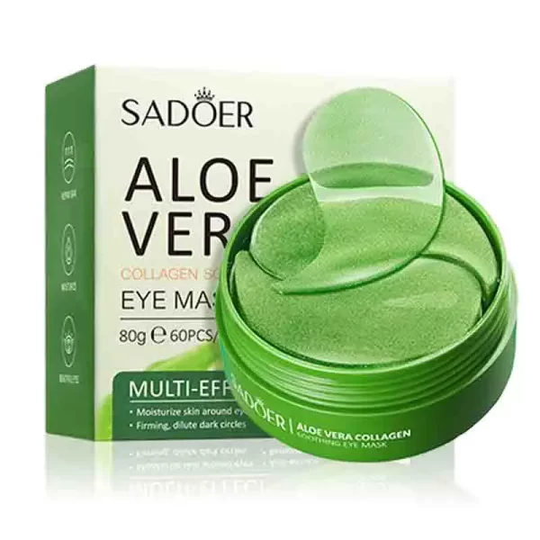 60pcs SAODER Aloe Vera Collagen Eye Mask Anti Dark Circles Eyes Bags Moisturizing Firming Eye Patches Eyes Skin Care Products - Image 2