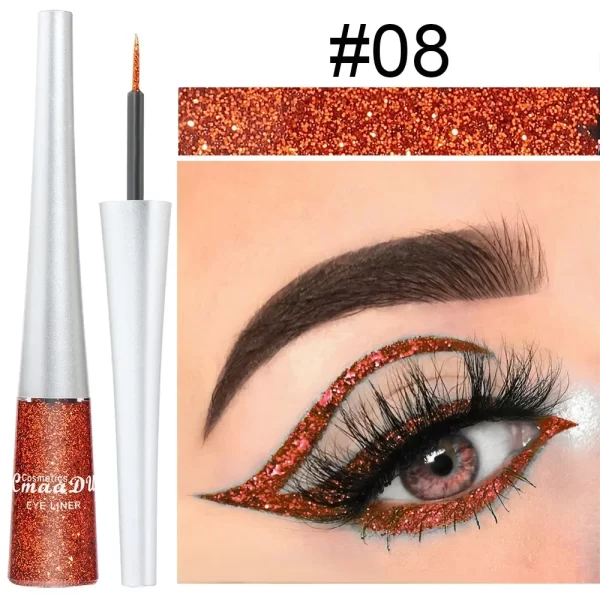 Glitter Liquid Eyeliner Pen Pearlescent Sequins Diamond Bright Shining Eyeliner Waterproof Lasting Eye Shadow Women Cosmetics - Image 19