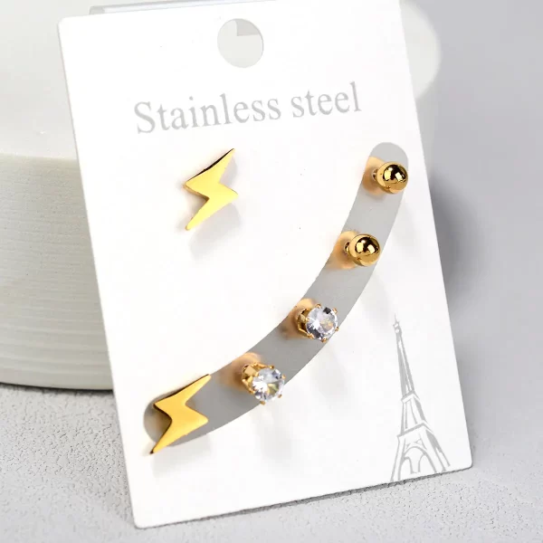 Stainless Steel Earrings Small Cute Butterfly Star Moon Heart Stud Earrings Set Punk Piercing Earing Women's Minimalist Jewelry - Image 25