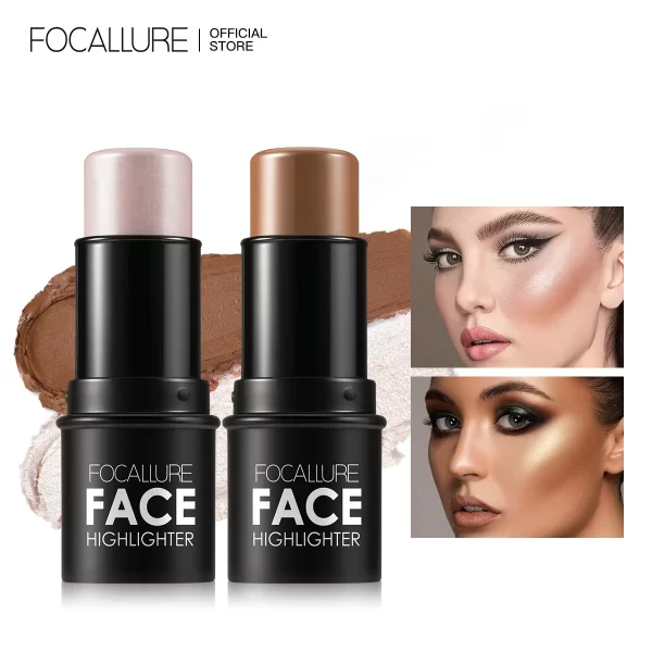 Wholesale FOCALLURE Bronzer Highlighter Stick Waterproof Body Face Contour Corrector Illuminator Cream For Women's Makeup - Image 3