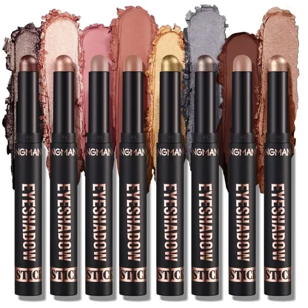 Glitter Brown Eyeshadow Pen Smoky Eyes Makeup Long Lasting Shimmer Matte Lying Silkworm Eyeshadow Pencil Highlighter Stick 1pc - Image 3
