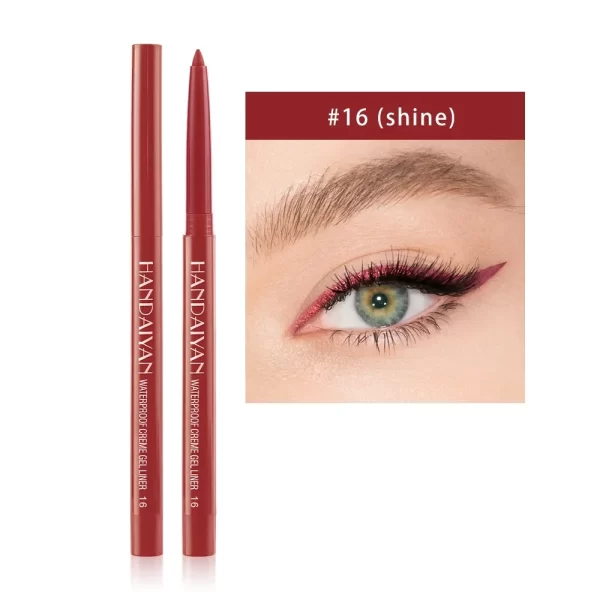 Sexy Purple Waterproof Matte Eye Cosmetics EyeLiner Pencil Long Lasting Women Fashion Pink Black Eye Charming Eye Liner Pencil - Image 15