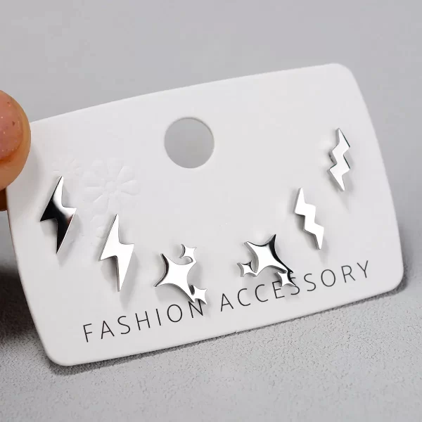 Stainless Steel Earrings Small Cute Butterfly Star Moon Heart Stud Earrings Set Punk Piercing Earing Women's Minimalist Jewelry - Image 10