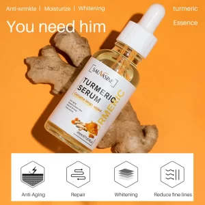 Turmeric Face whitening serum Anti Aging Wrinkle Moisturizing Facial Brighten Essence Oil Reduce Fine Lines Smoothing Skin Care