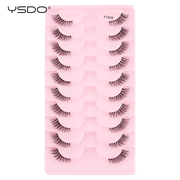 Half Lashes 3/7/10 Pairs Soft Natural 3D Mink Eyelashes Wispy Mink Lashes Makeup Volume Fluffy Half False Eyelash Cilios Tools - Image 31