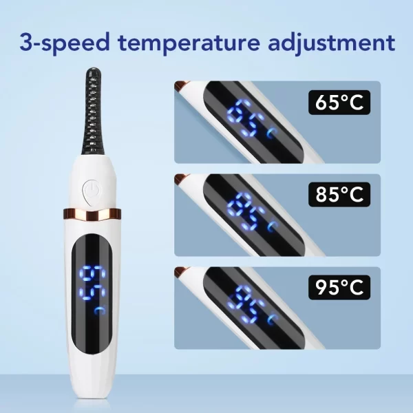Electric Heated Eyelash Curler Portable Eyelash Curling Device Quick Heating Natural Eyelash Curler Long Lasting Make up Tool - Image 5
