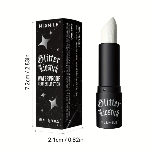 7 Colors Glitter Lipstick Hydrating Sparkling Shine Lip Color Nonstick Highly Pigmented Formula Gives Metallic Finish Lip Makeup - Image 3