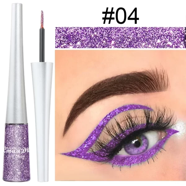 Glitter Liquid Eyeliner Pen Pearlescent Sequins Diamond Bright Shining Eyeliner Waterproof Lasting Eye Shadow Women Cosmetics - Image 8