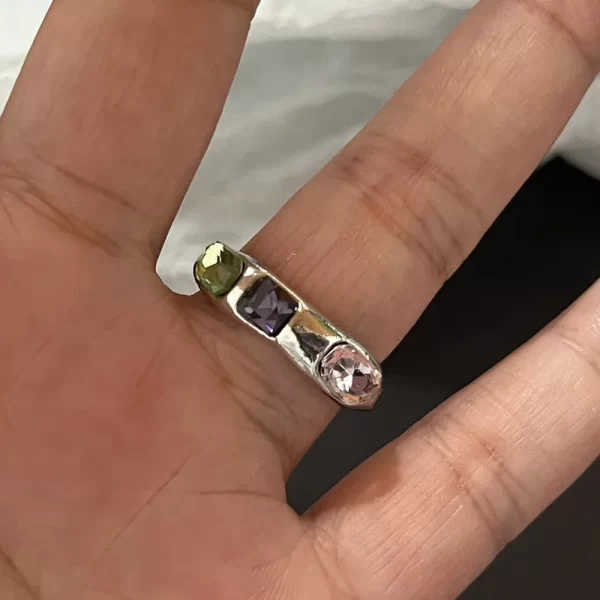 Y2K Crystal Rings Kpop Heart Adjustable Ring Irregular Geometry Punk Vintage Rings Set for Women Girls New Fashion Jewelry - Image 11