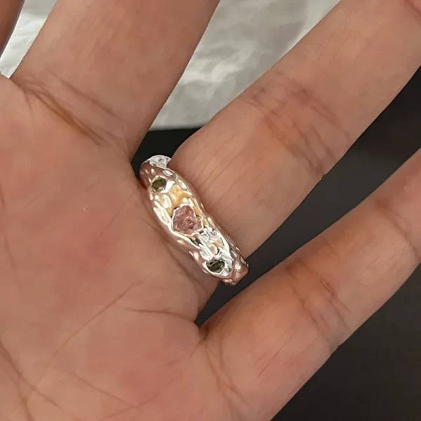 Y2K Crystal Rings Kpop Heart Adjustable Ring Irregular Geometry Punk Vintage Rings Set for Women Girls New Fashion Jewelry - Image 13