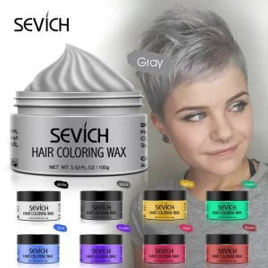 9 Color Hair Color Wax For Men and Women One-time Temporary Hair Color Cream Gel 100g Grandma Grey Color Hair Styling