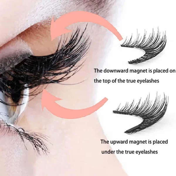 3d Magnetic False Eyelashes Reusable Waterproof Natural Long Lasting Eyelash Extension Tool False Eyelashes New 2024 - Image 3