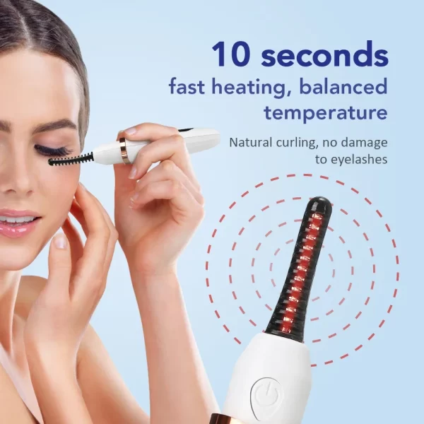 Electric Heated Eyelash Curler Portable Eyelash Curling Device Quick Heating Natural Eyelash Curler Long Lasting Make up Tool - Image 4