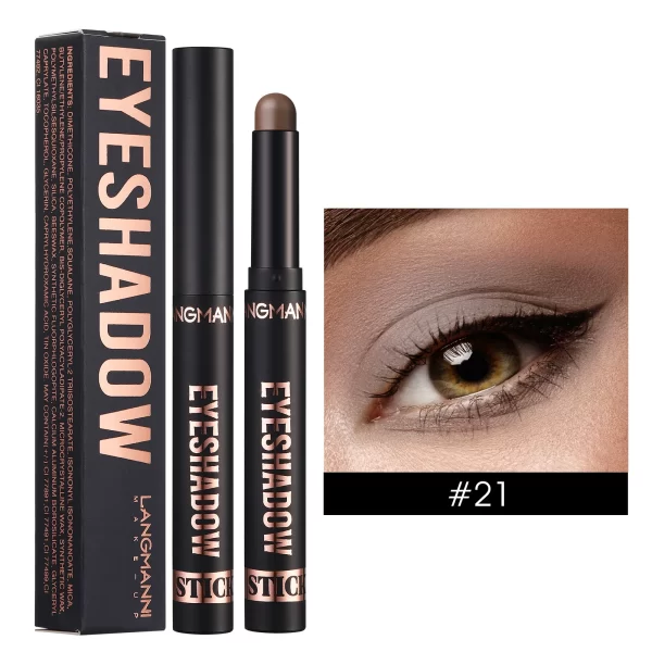 Smoky Dark Blue Eyeshadow Pencil Stick Waterproof Pearlescent 16 Colors Metallic Glitter Eye Shadow Highlighter Pen Makeup Tool - Image 7
