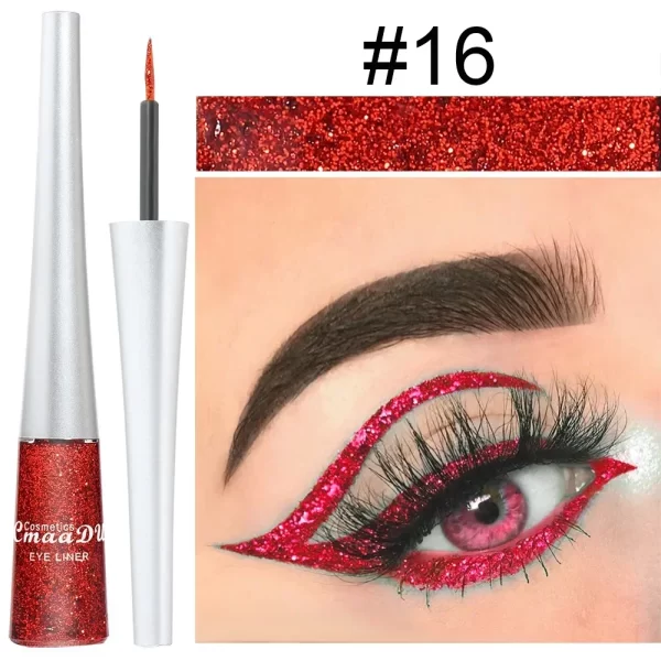 Glitter Liquid Eyeliner Pen Pearlescent Sequins Diamond Bright Shining Eyeliner Waterproof Lasting Eye Shadow Women Cosmetics - Image 17