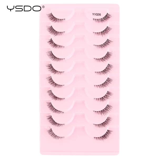Half Lashes 3/7/10 Pairs Soft Natural 3D Mink Eyelashes Wispy Mink Lashes Makeup Volume Fluffy Half False Eyelash Cilios Tools - Image 18