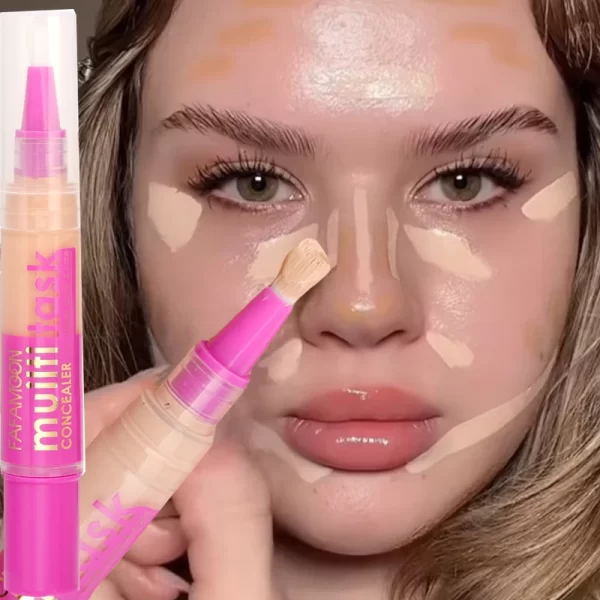 Waterproof Concealer Pen Full Coverage Cover Dark Circles Acne Pores Concealer Pen Matte Foundation Cream Facial Makeup Cosmetic - Image 2