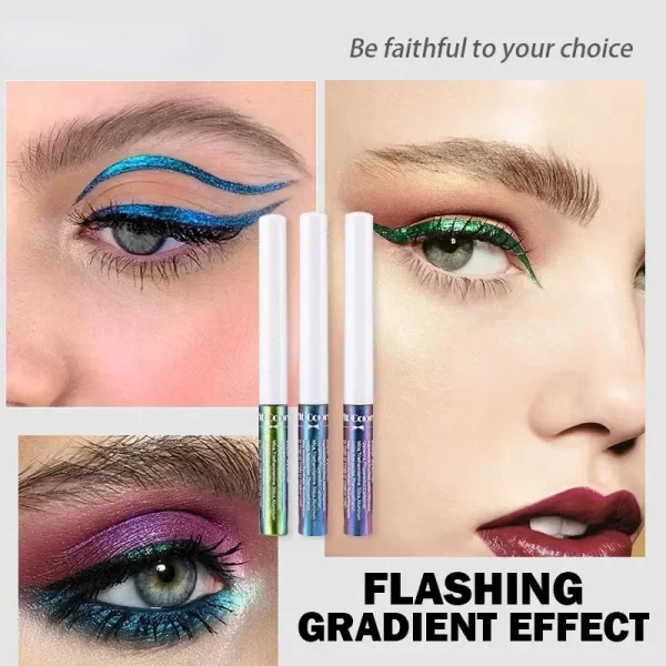 1PC Pearl Gloss Shiny Metallic Eyeshadow Liner Liquid Chameleons Eyeliner Multi Chrome Color Aurora Eye Makeup Glitter Pigment - Image 3