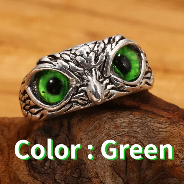 Fashion Charm Vintage Owl Ring for Men Women Cute Animals Owl Youth Gothic Rings Jewelry Accessories Gifts - Image 8