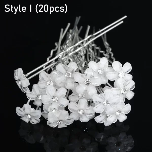 20pcs Elegant Pearl Crystal Hairpin Wedding Bridal U-shaped Metal Hair Comb Forks for Women Hairstyle Clips Jewelry Accessories - Image 20