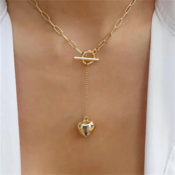 Vintage Fashion Punk Thick Chain Head Coin Lock Pendant Necklace For Women Female Multilevel Gold-plate Hip Hop Jewelry Gfit - Image 21