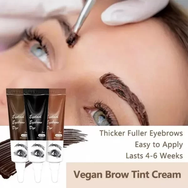 Semi Permanent Professional Henna Eyebrow Hair Dye 15 Minute Fast Easy Dye Hair Dye Eyebrow Hair Dye Cosmetics Gel Eyelash Set - Image 2