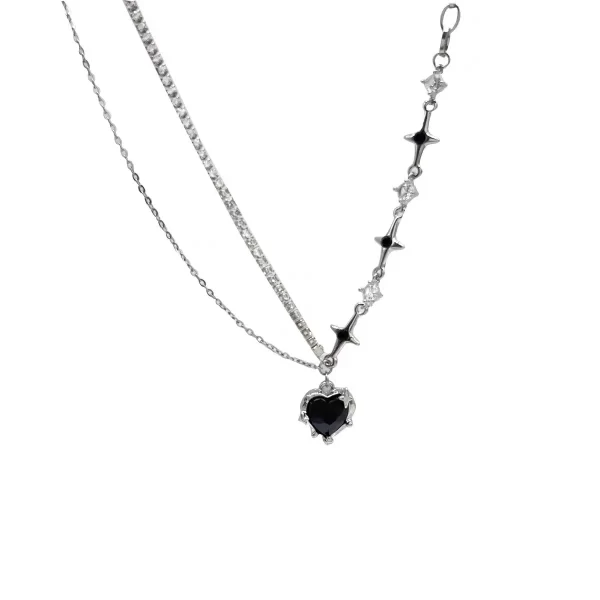 Gothic Rose Red Love Necklace Women's Y2K Grunge Jewelry Dainty Silver Color Tonebloody Human Heart Pendant Personalized Gifts - Image 12
