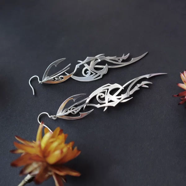 Trend Personality Alloy Metal Statement Earrings Lady New Fashion Silver Color Hanging Dangle Earrings Jewelry - Image 5