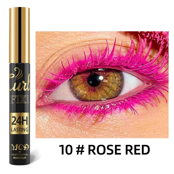 Vibrant Rainbow Color Mascara - 11 Waterproof Shades, Long-Lasting Curl Extension, Ink Formula for Dual-Eyeliner Effect - Quick - Image 8