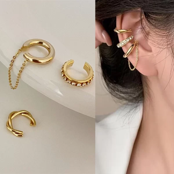 Luxury Star Butterfly Clip Earrings Female Crystal Tassel Ear Clip Earring Sparkling Zircon Ear Cuff Fashion Jewelry accessories - Image 12