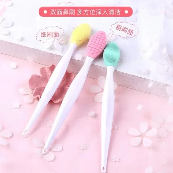 1PC Beauty Skin Care Wash Face Silicone Brush Exfoliating Nose Clean Blackhead Removal Brushes Tools With Replacement Head - Image 3