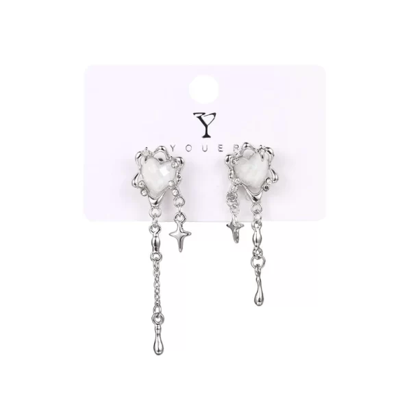 Irregular Heart Tassel Star Earrings Women Design Senior Sense of Fashion Personality Earring 2023 Y2K Trendy Party Jewelry Gift - Image 7