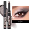 Smoky Dark Blue Eyeshadow Pencil Stick Waterproof Pearlescent 16 Colors Metallic Glitter Eye Shadow Highlighter Pen Makeup Tool - Image 15