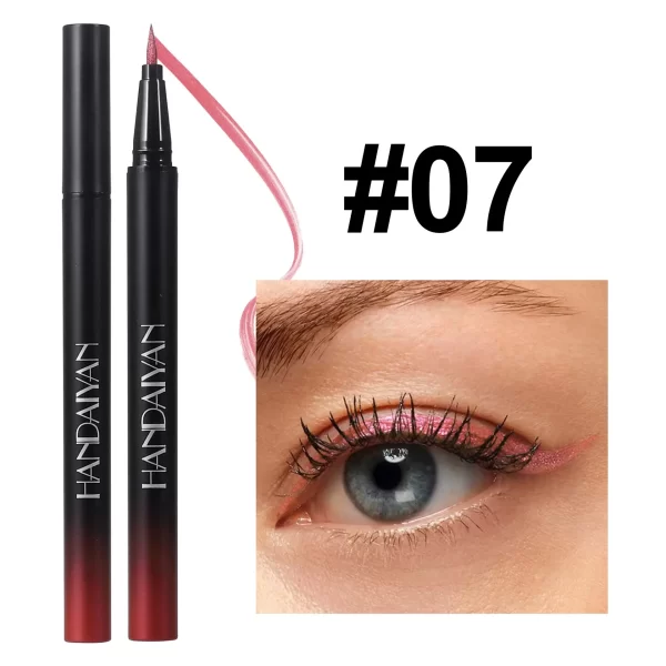 Diamond Shiny Eye Liner Eyeshadow Waterproof Quick-dry Silver Gold Metellic Pearlescent Liquid Eyeliner Silkworm Brighten Makeup - Image 9