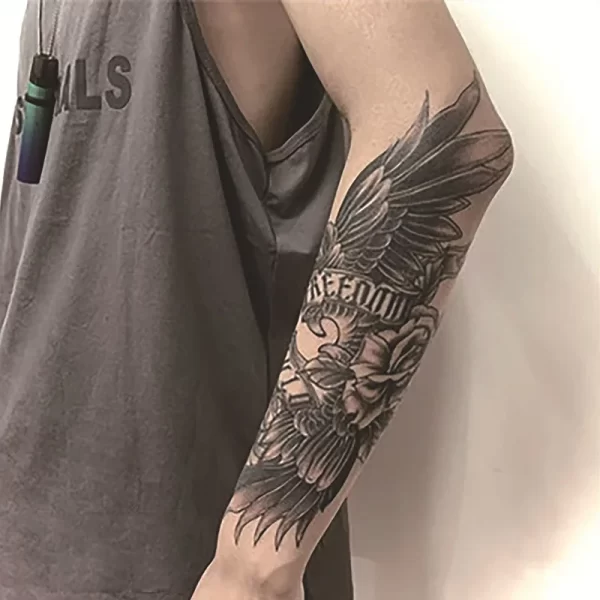 Semi Permanent Juice Ink Lasitng Temporary Tattoo Sticker Arm Sleeve Wings Text Eye Rose Waterproof Tattoos Fake Keep 7-15 Days - Image 12