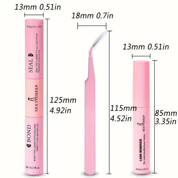 Lash Bond And Seal 10ml DIY Lash Extension And Lash Glue Remover 5ml Kit Long Lasting 48-72 Hours Waterproof Makeup Tool - Image 4