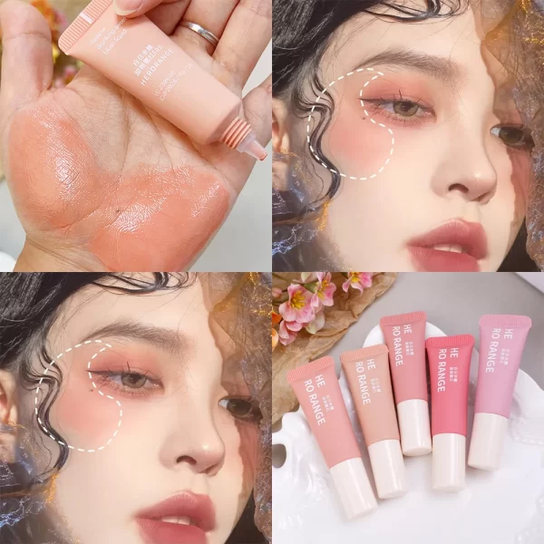 Moisturizing Liquid Blush Waterproof Lasting Color Rendering Natural Brightening Cheek Rouge Cream Velvet Facial Blush Cosmetics - Image 10