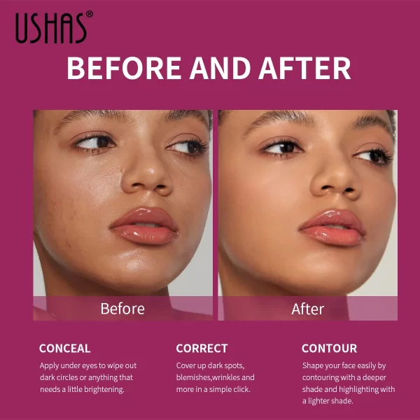 Facial Concealer Sponge Head Matte Liquid Foundation Makeup Oil Control Long Lasting BB Cream Waterproof Brighten Cosmetics - Image 5