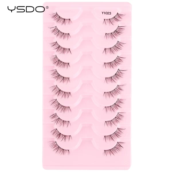 Half Lashes 3/7/10 Pairs Soft Natural 3D Mink Eyelashes Wispy Mink Lashes Makeup Volume Fluffy Half False Eyelash Cilios Tools - Image 23