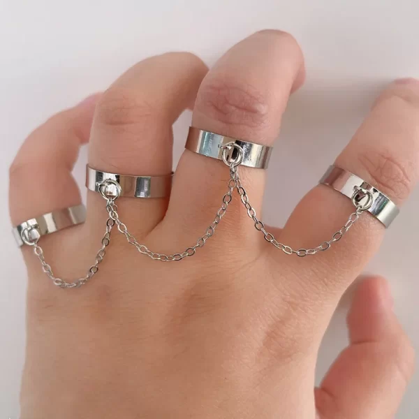 Bohemian Gold Color Cross Wide Rings Set For Women Girl Simple Chain Finger Tail Rings 2022 NEW Bijoux Jewelry Gifts Ring Female - Image 23