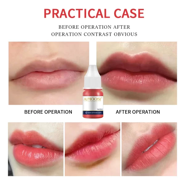 AIMOOSI 3ml Tattoo Ink Permanent Microblading Paint Inks Pigment Semi Makeup Eyebrows Lips Tint Consumables Tattoo Supplies - Image 5