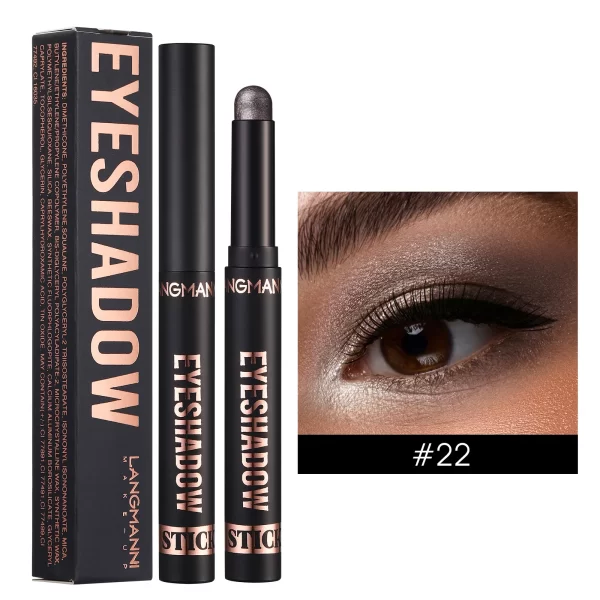 Smoky Dark Blue Eyeshadow Pencil Stick Waterproof Pearlescent 16 Colors Metallic Glitter Eye Shadow Highlighter Pen Makeup Tool - Image 10
